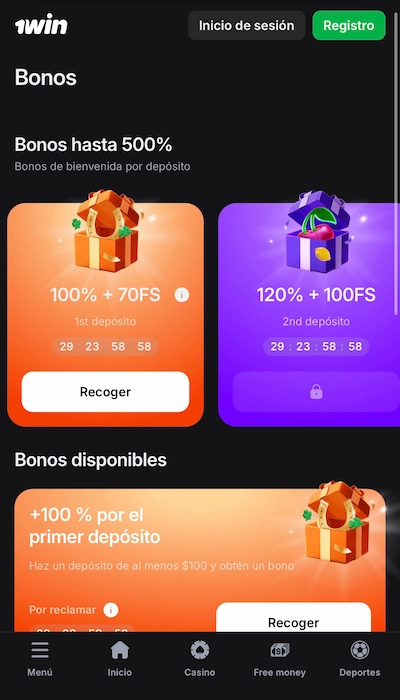 Registra tu cuenta en 1win 2