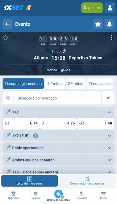 1xbet las cuotas