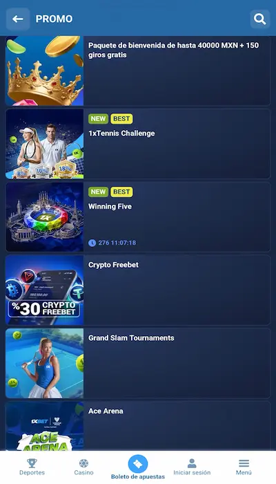 1xbet bonos