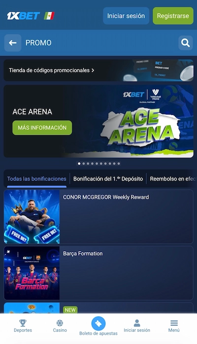 Promociones de 1xbet