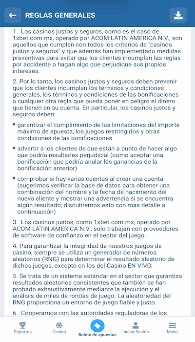 Seguridad en 1xbet