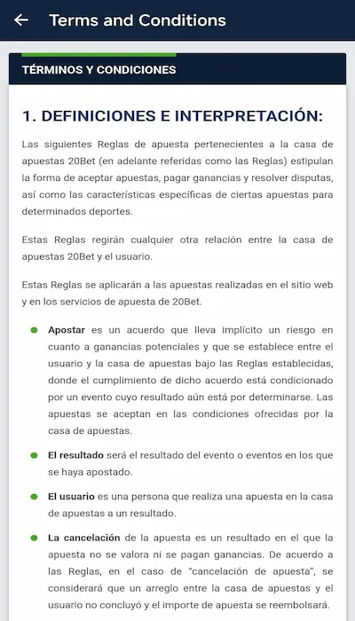 Bono de 20bet registro 3