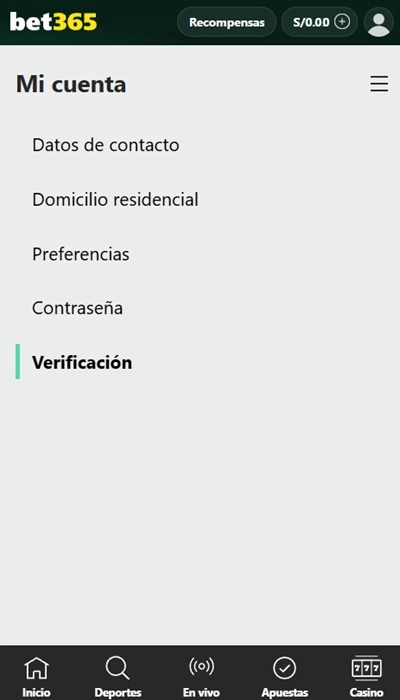 Página de seguridad Bet365