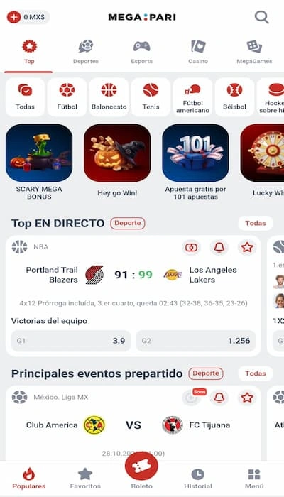 El sitio Megapari