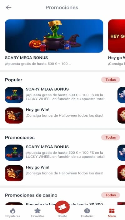Promociones de Megapari