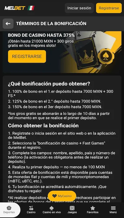 Melbet bono casino