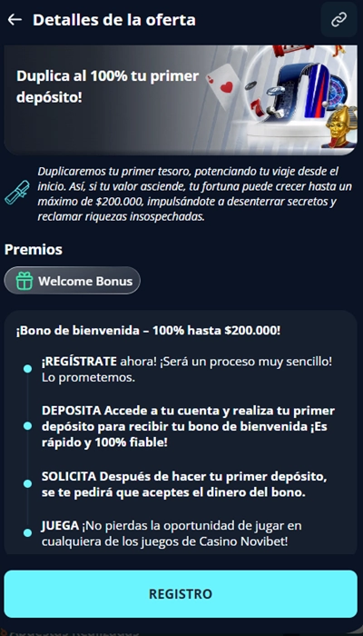 Código promocional Novibet - 4