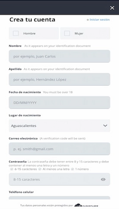 Registra tu cuenta en Novibet