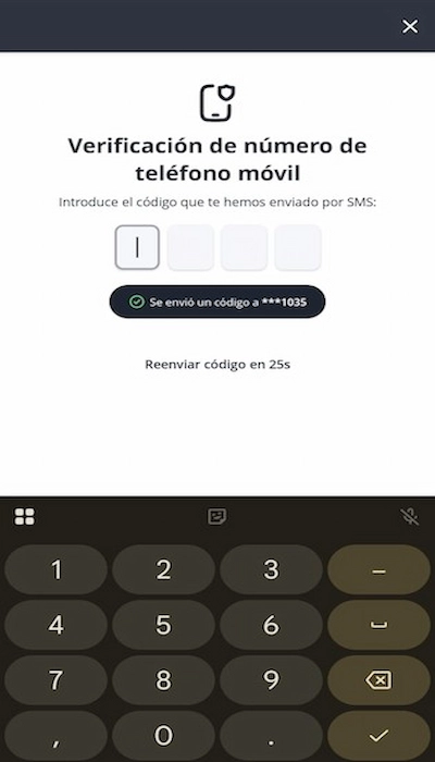 Verificacion de cuenta en Novibet