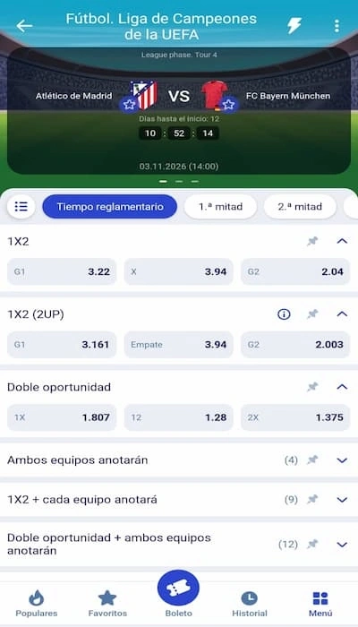 Cuotas Paripesa