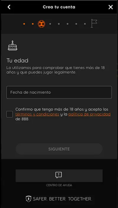 Inscripción 888Sport 4
