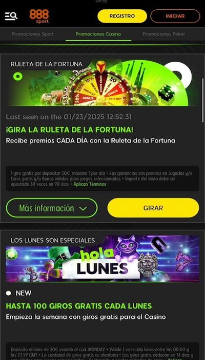 Promociones de 888sport