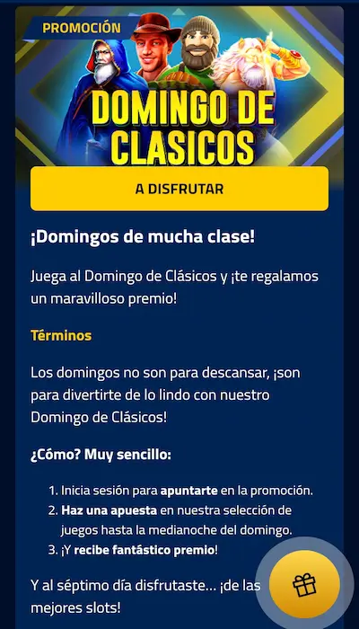 Interfaccia del Bonus Admiralbet