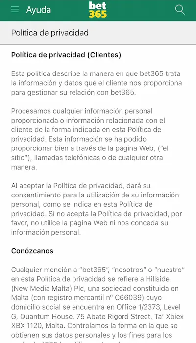 seguridad Bet365