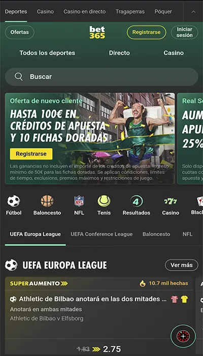 Inscripción Bet365 - Página 1