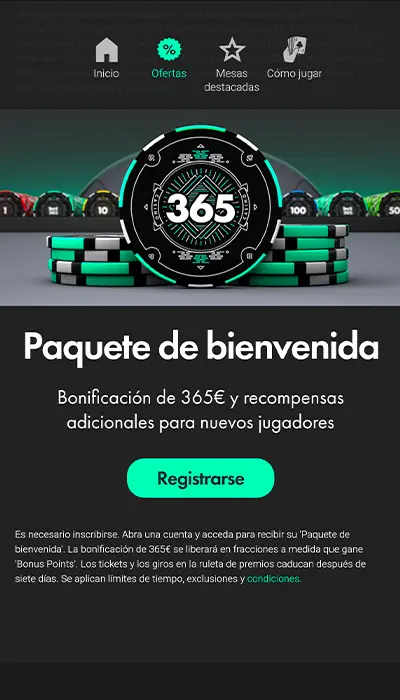 Bono de Poker de Bet365