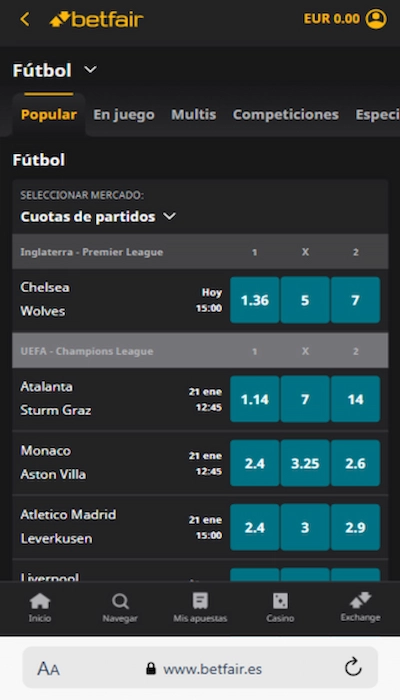 Sobre Betfair.es