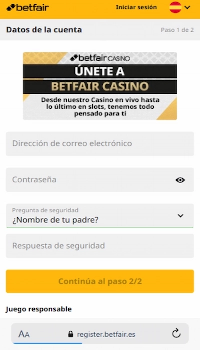 Código promocional Betfair - 2