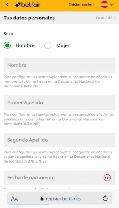 Código promocional Betfair - 3