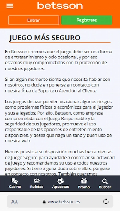 Seguridad Betsson
