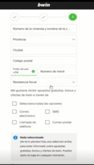 Código promocional Bwin 4