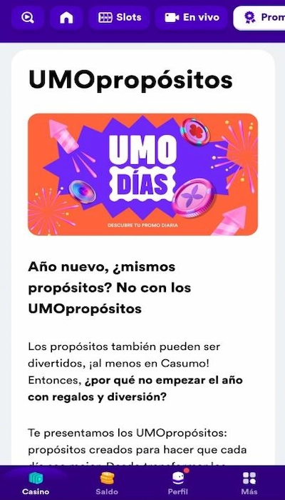 UMOpropósitos Casumo