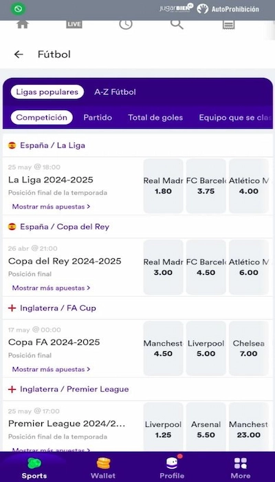 Tipos de apuestas disponibles Casumo