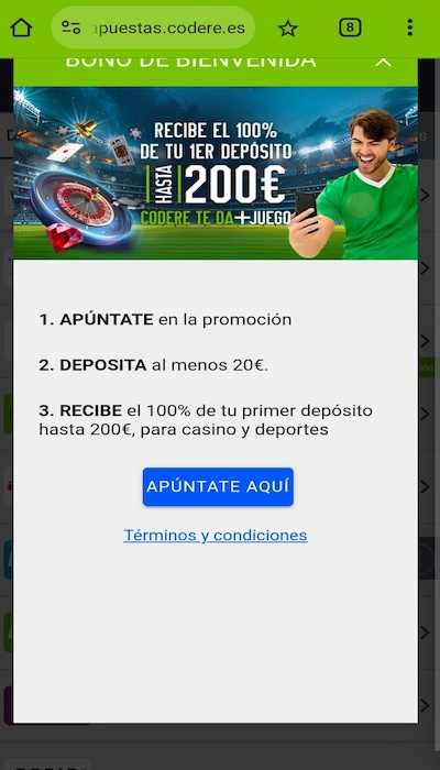 Formulario Codere