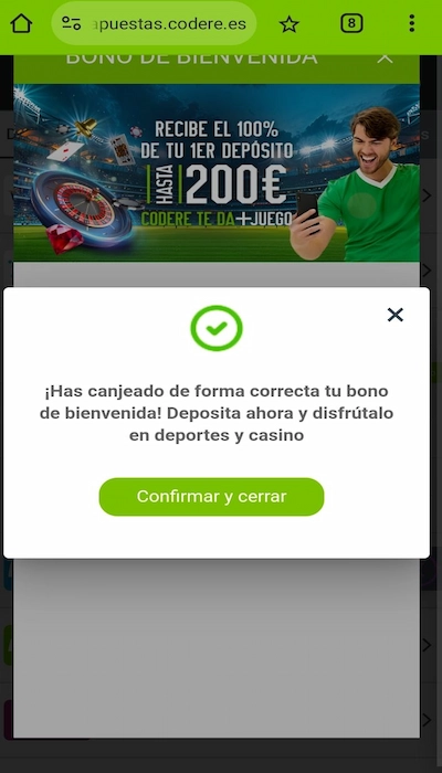 Formulario Codere