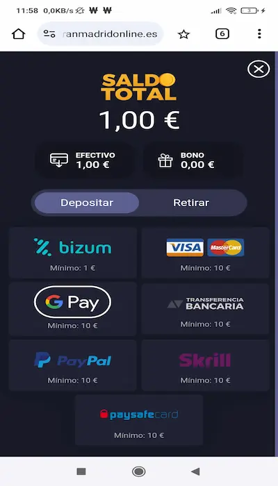 Paso 5 en detalle: Realiza tu primer depósito