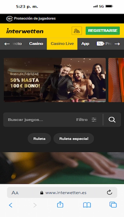 Live Casino Interwetten