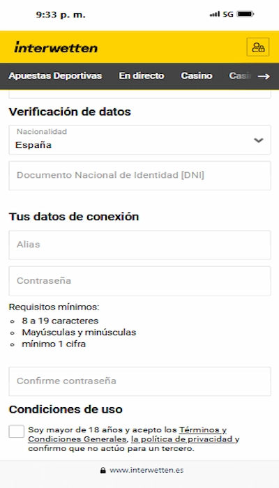 Inscripción Interwetten - Página 3