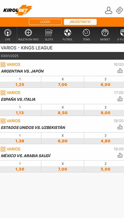 Kirolbet apuestas especiales