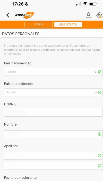 Código promocional Kirolbet - 2