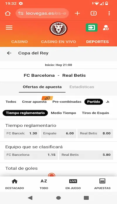 Apuestas especiales 