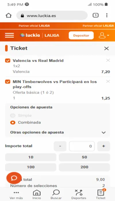 Información actualizada sobre el sitio Luckia.es
