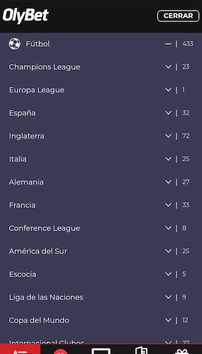 Competiciones OlyBet
