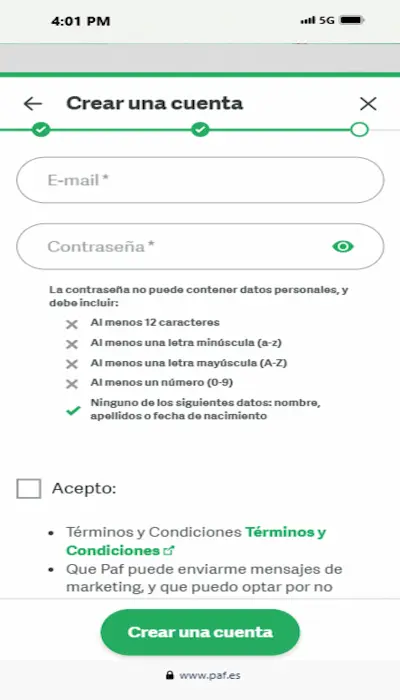 Código promocional PAF - 4