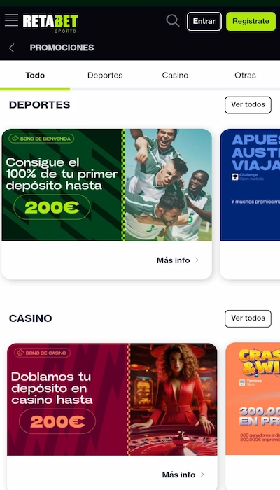 Ofertas Retabet