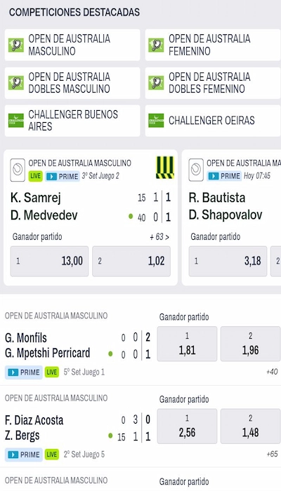 Competiciones Retabet