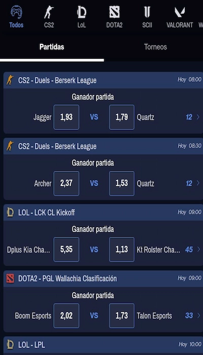 Apuestas eSport en Retabet