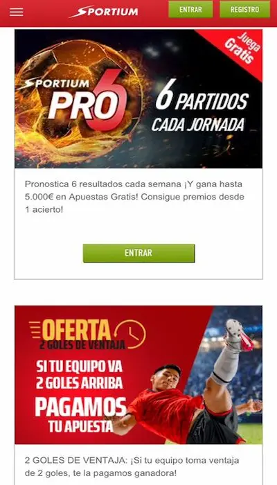 Aprovechar las promociones de Sportium
