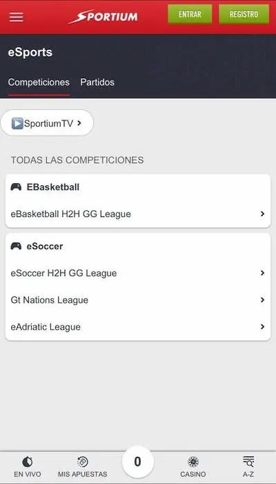 Apuestas eSport en Sportium