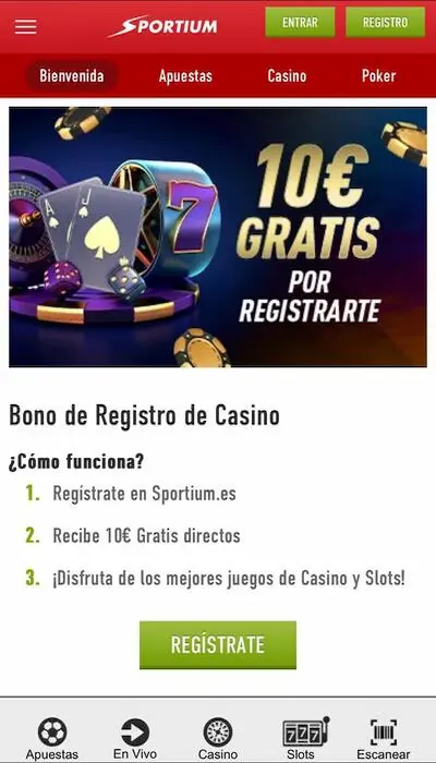 Bono de casino de Sportium 