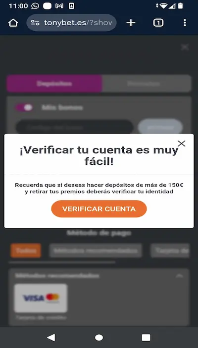 Inscripción Tonybet - Página 4