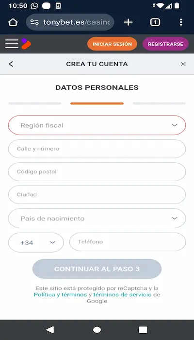 Código promocional TonyBet 2