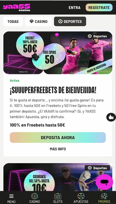 Código promocional YaassCasino